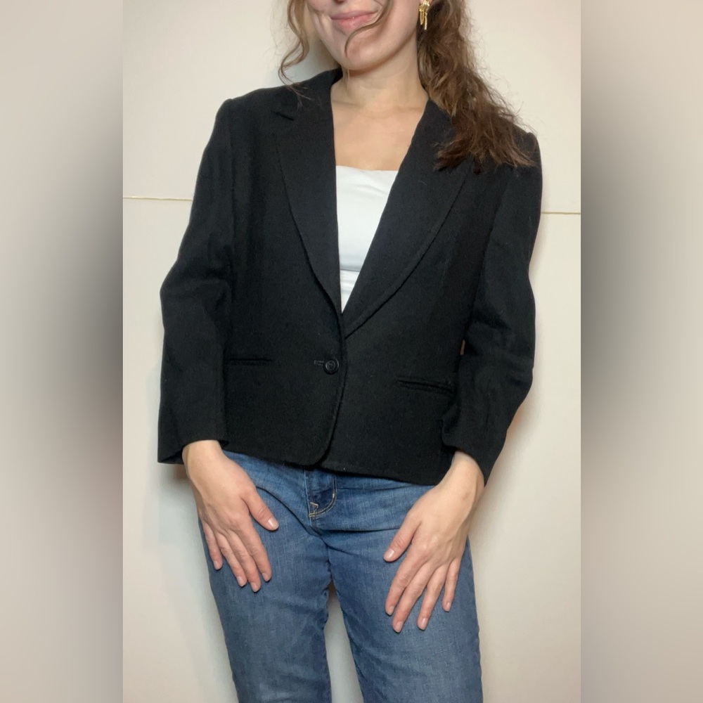 Pendleton Black Tailored Blazer Jacket Size 10 | … - image 2